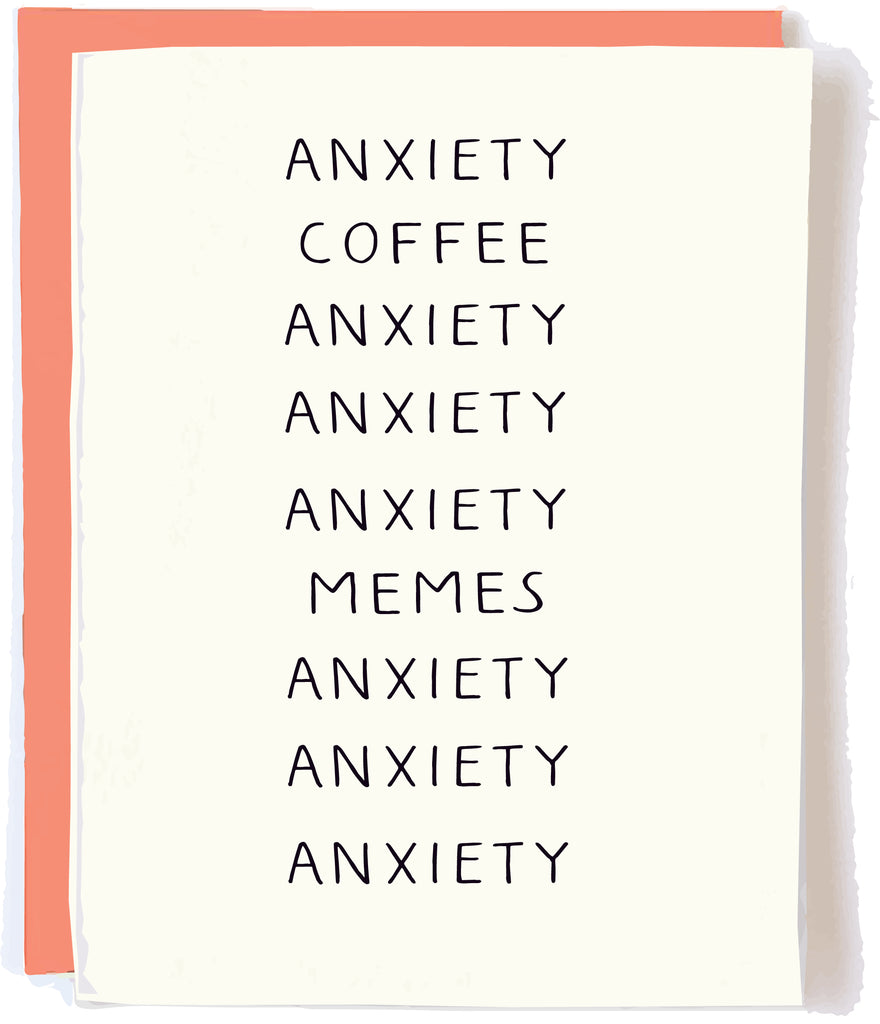 Funny Anxiety Greeting Card by Pop and Paper