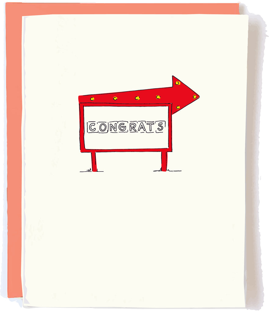 Congrats Sign Card by Pop + Paper