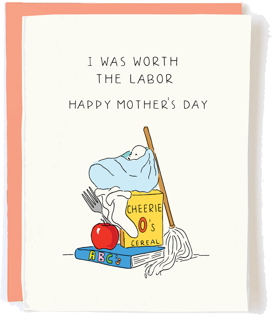 Funny Mother's Day Card in Labor by Pop + Paper