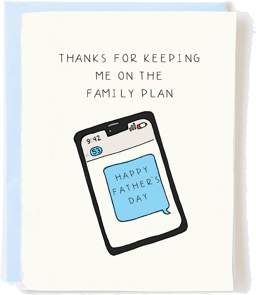 Funny Father's Day Family Plan Parent Card