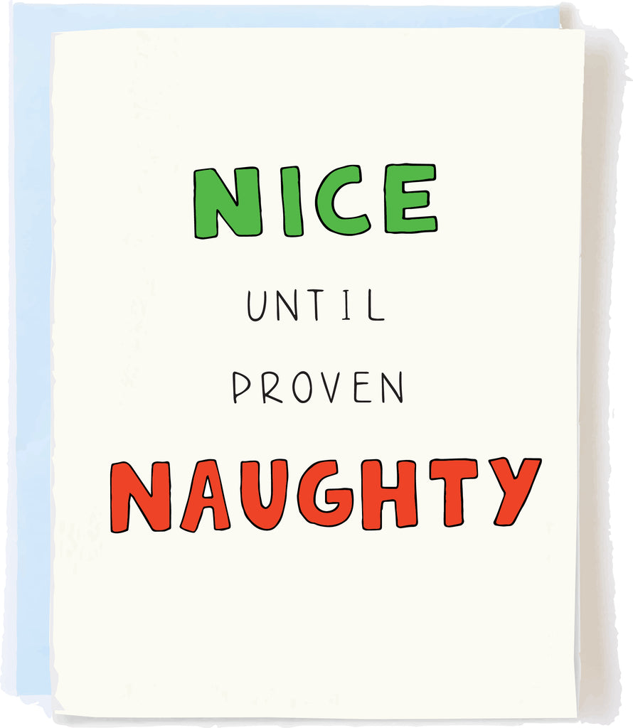 Funny Christmas or Holiday Card - Naughty or Nice Humor