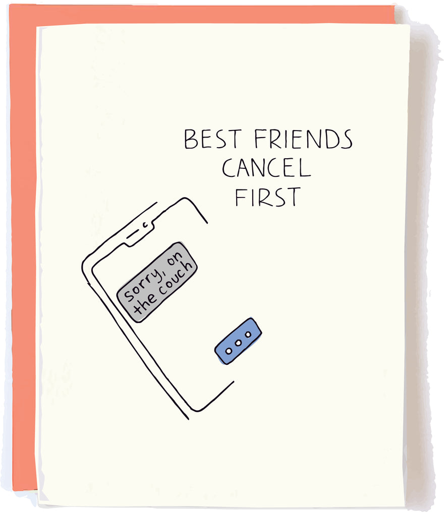 Best Friends Cancel Card by Pop and Paper