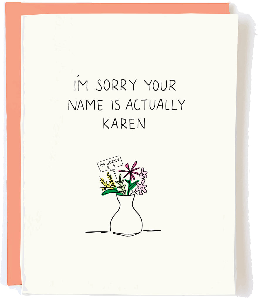Karen Birthday Card Can I speak to the manager pop and paper
