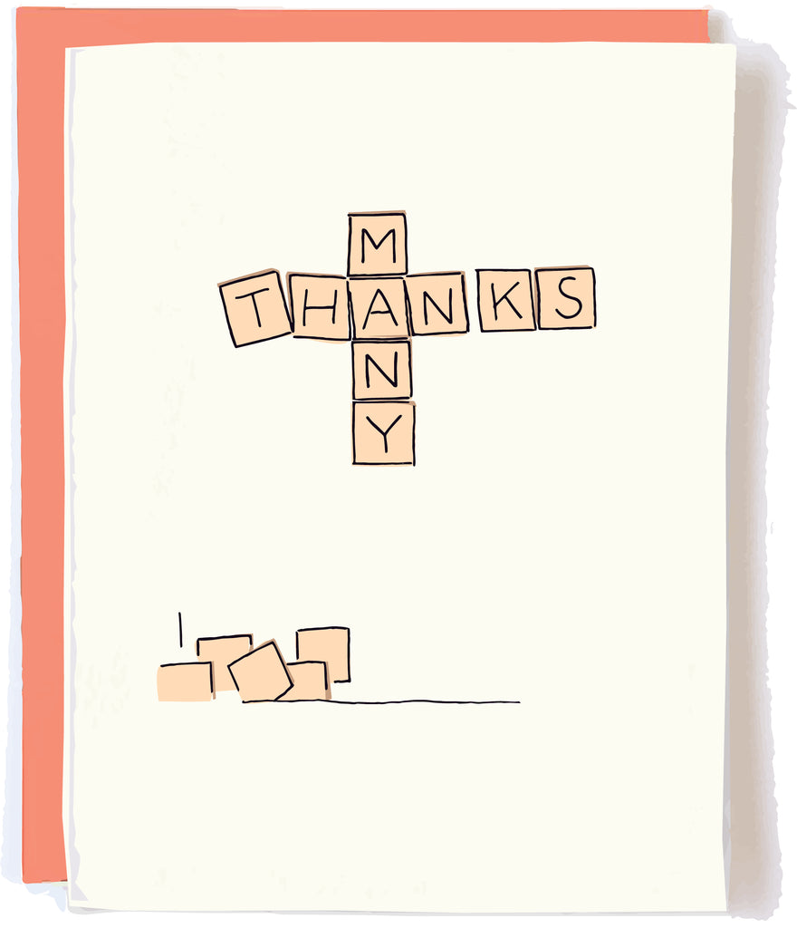 Scrabble Thank You Card by Pop + Paper