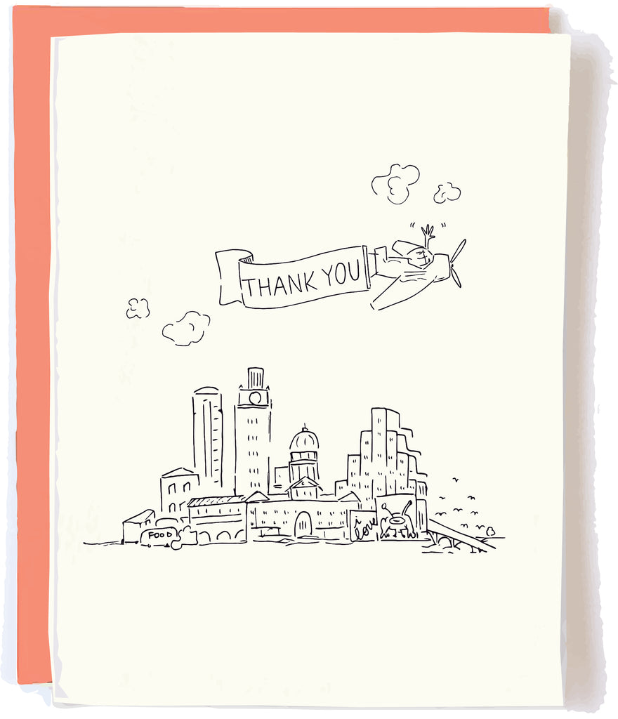 Austin Texas Thank You Card by Pop and Paper