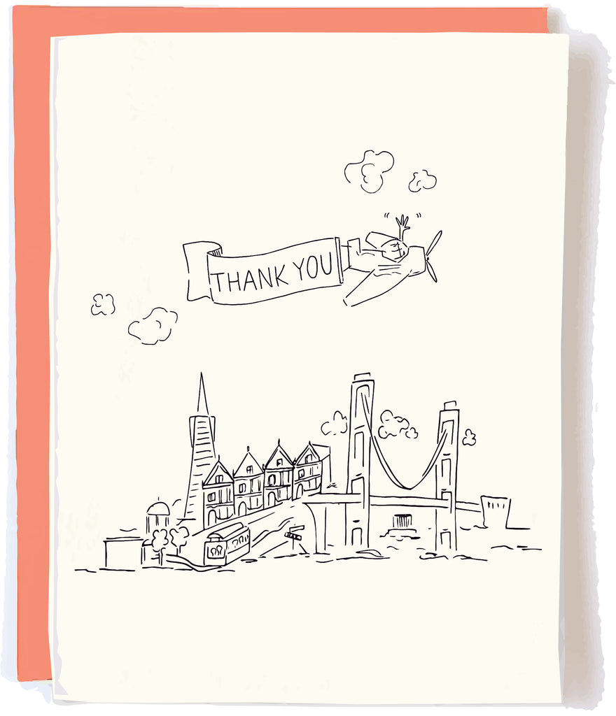 San Francisco Thank You Card by Pop + Paper