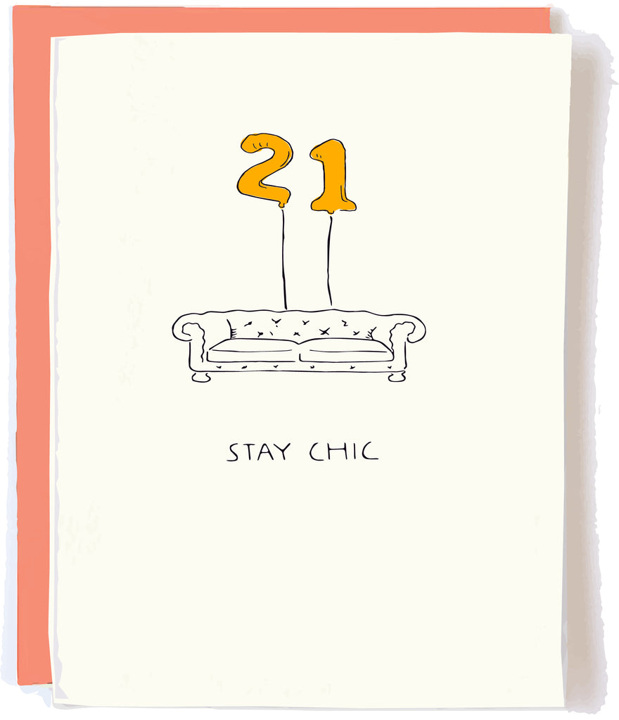 21st Birthday Card by Pop and Paper