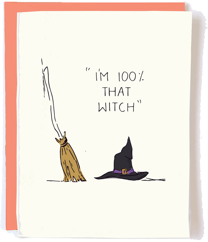 100% That Witch Halloween Card by Pop + Paper